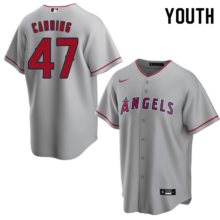 Nike Youth #47 Griffin Canning Los Angeles Angels Baseball Jerseys Sale-Gray